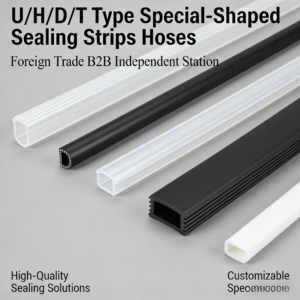 U H D T Type Seal Strips Hose, Flexible Rubber Sealing Tube for Equipment
